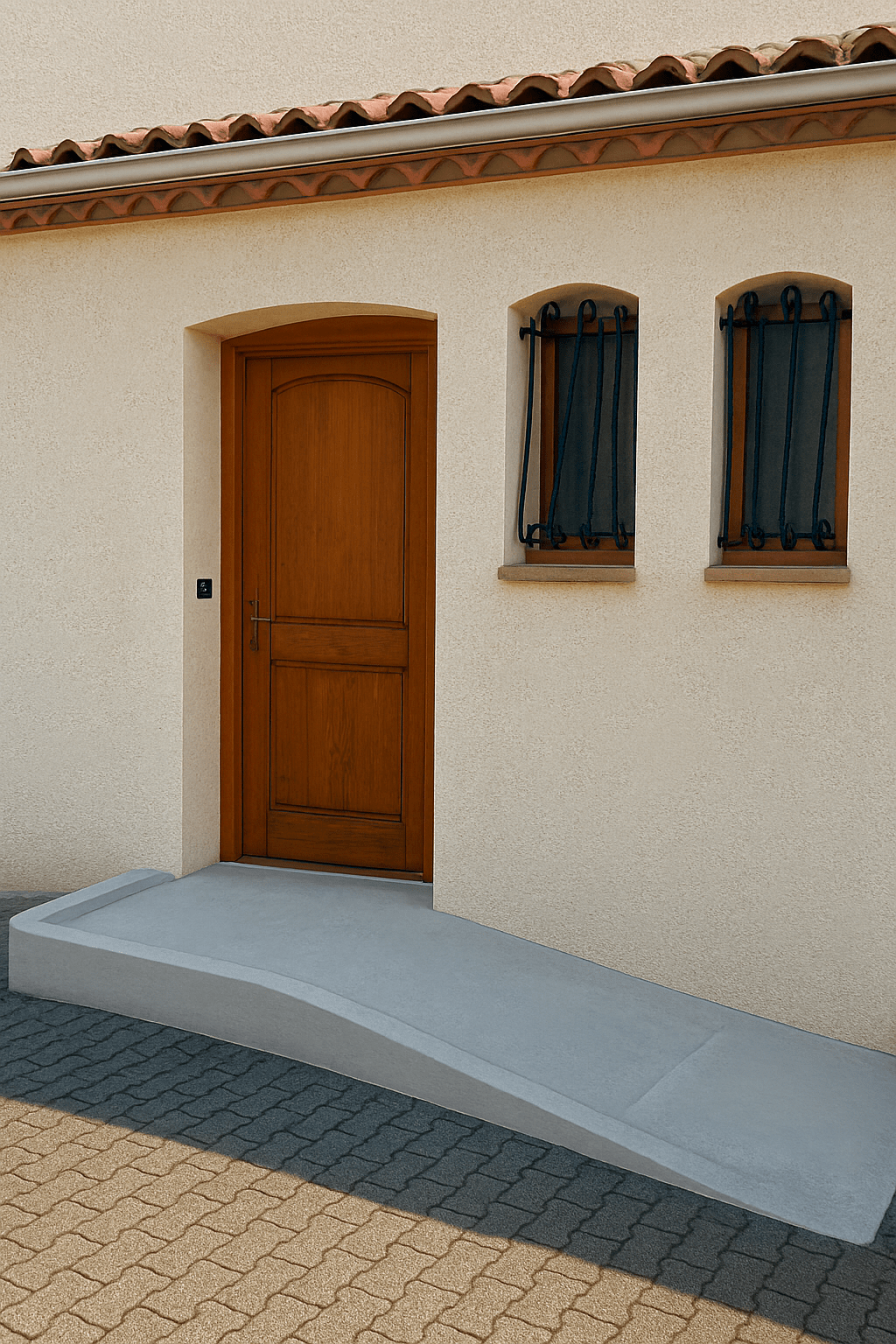 Simulation rampe d’accès entrée